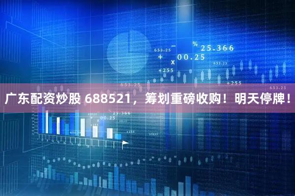 广东配资炒股 688521，筹划重磅收购！明天停牌！